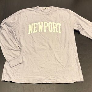 Brandy Melville Newport Light Blue Long Sleeve Crewneck Shirt